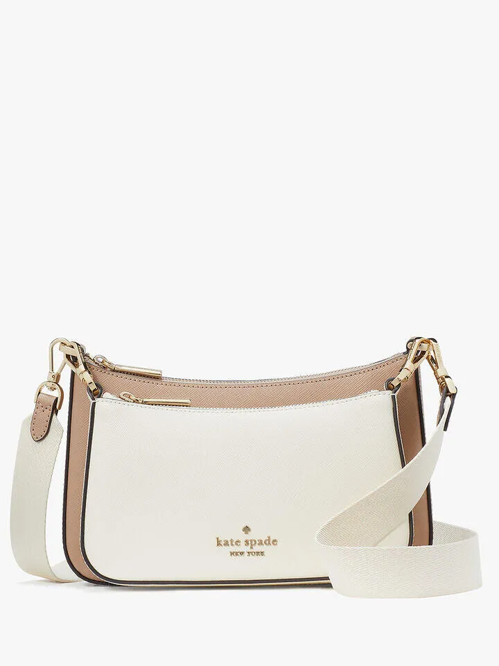 Duet Colorblock Saffiano Leather Crossbody
