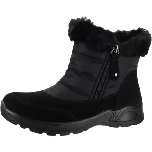 Easy Street Womens Frosty Faux Suede Outdoor Snow Boots Black 9 Wide (C,D,W)