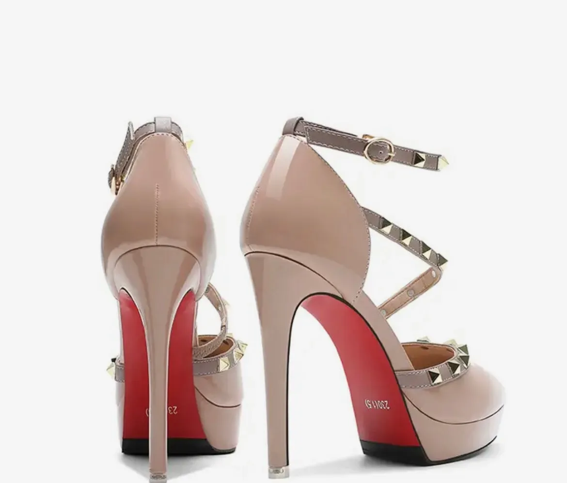 Ella Rockstud Caged Platforms
