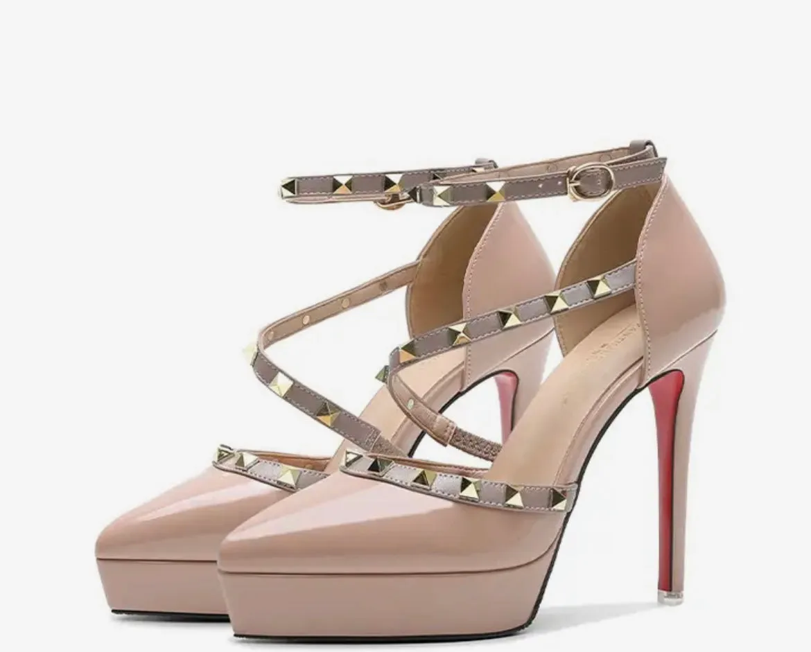Ella Rockstud Caged Platforms