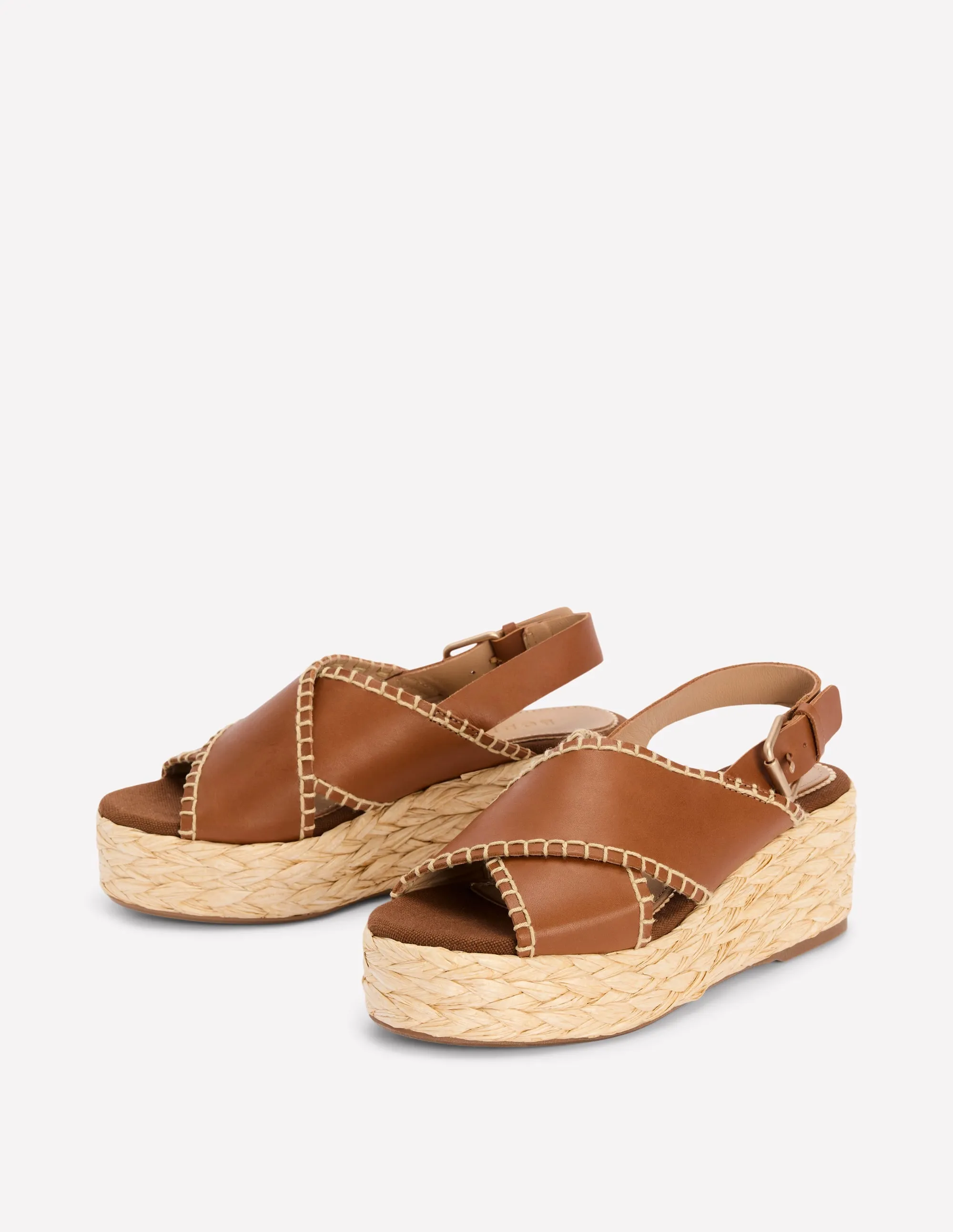 Espadrilles mit überkreuzten Riemen-Hellbraun