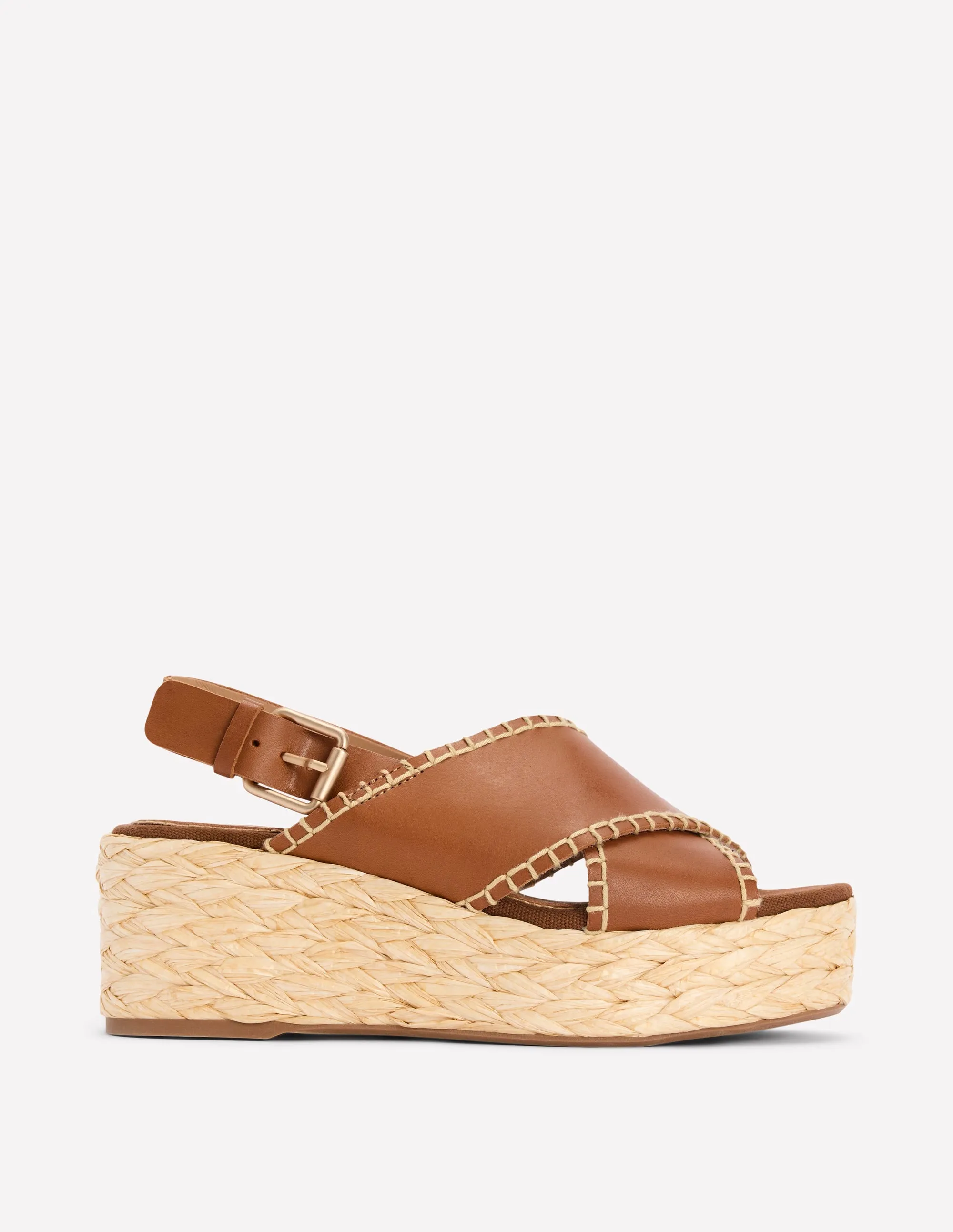 Espadrilles mit überkreuzten Riemen-Hellbraun