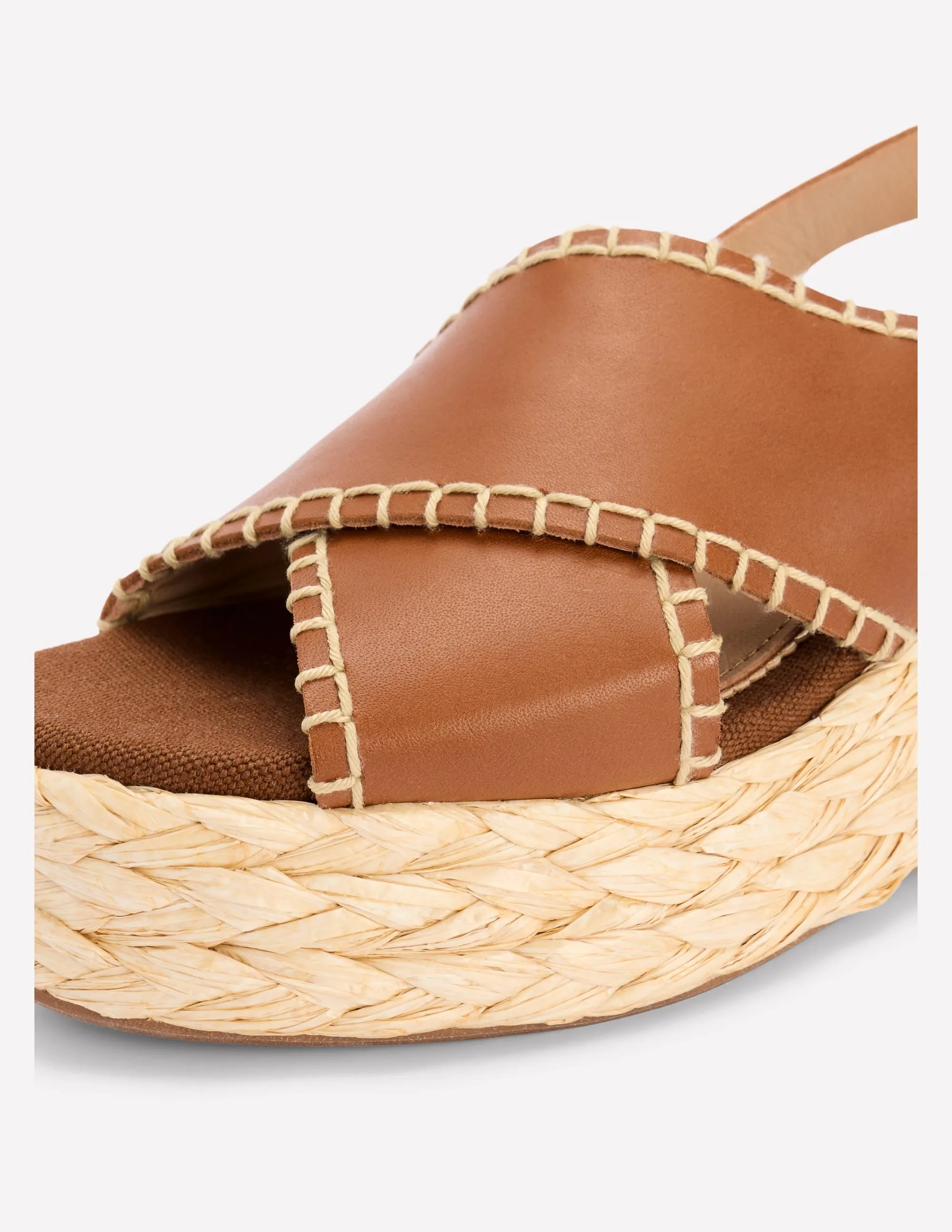 Espadrilles mit überkreuzten Riemen-Hellbraun