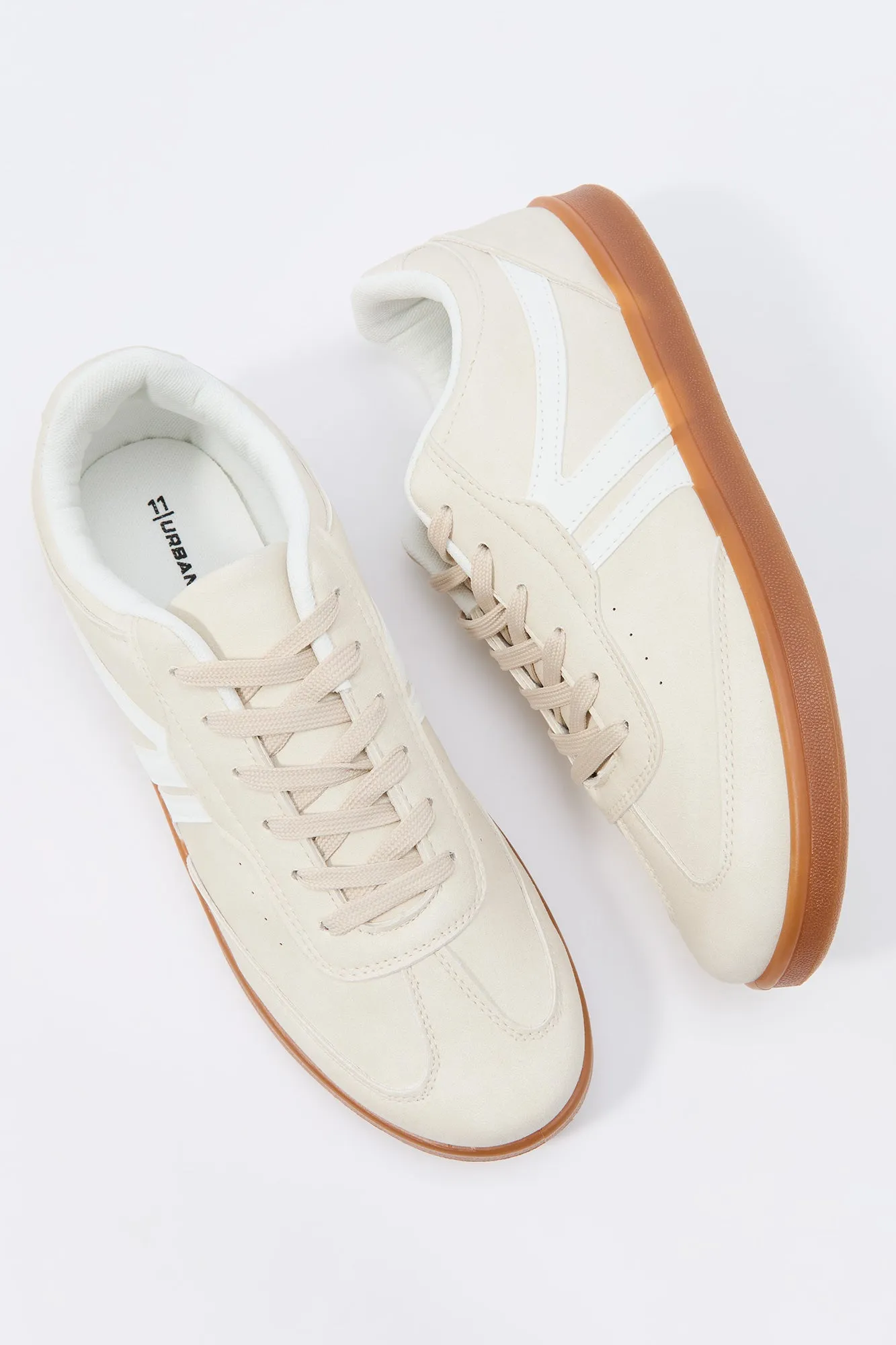Espadrilles rétros basses en similicuir