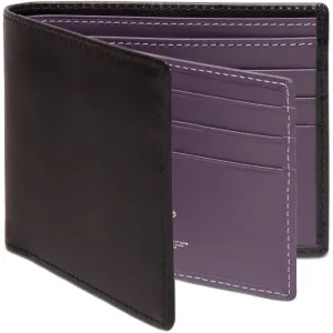 Ettinger Sterling Collection Billfold with 12 Card Slips Black and Purple