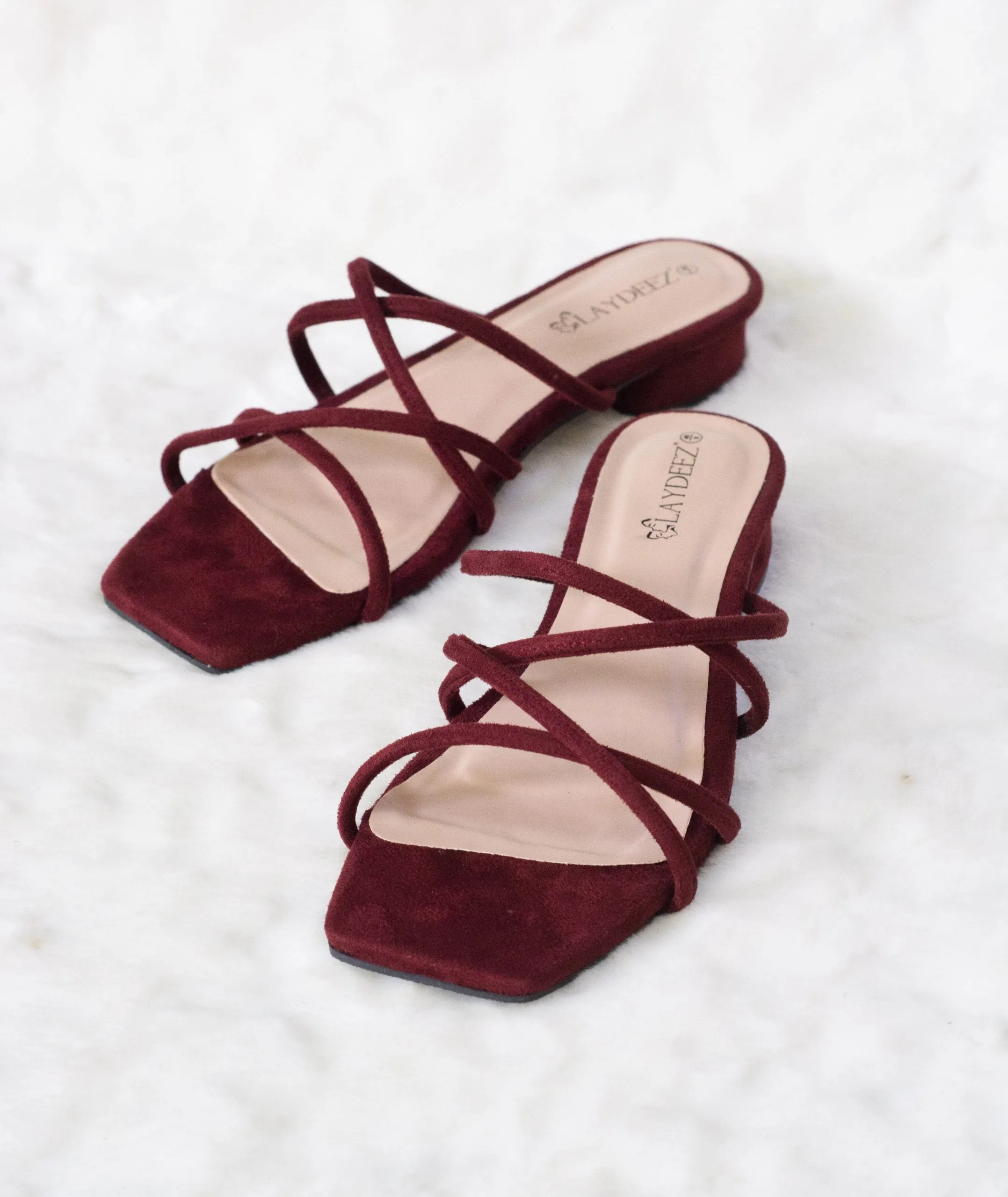 Eveline Square Toe Rope Low Heels