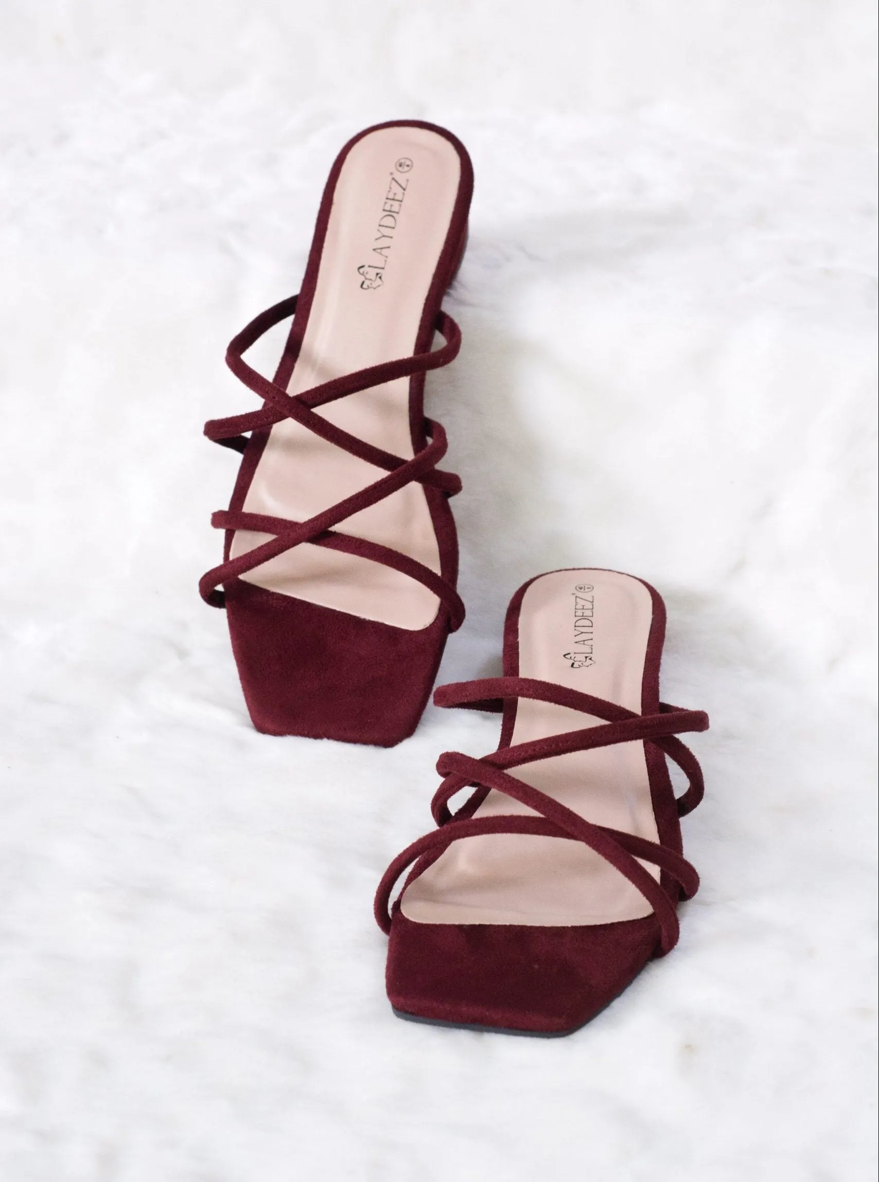 Eveline Square Toe Rope Low Heels