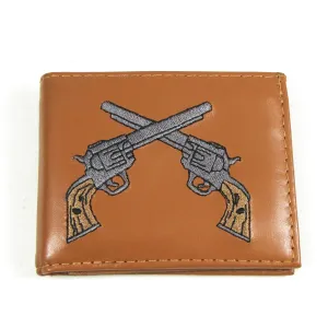 FB816T-ll  Embroidered Billfold Tan - Pistols