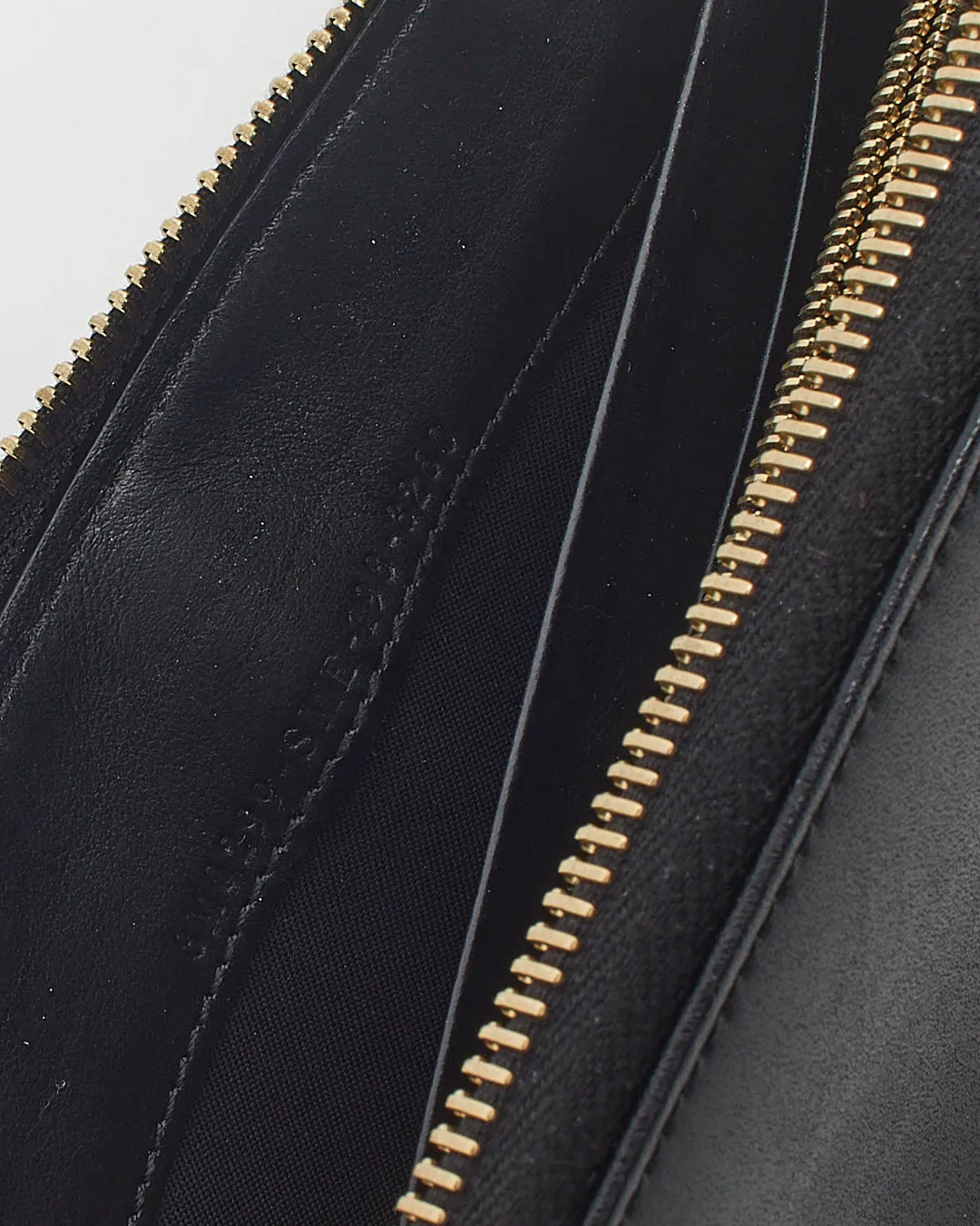Fendi Black Leather By The Way Zip Around Wallet