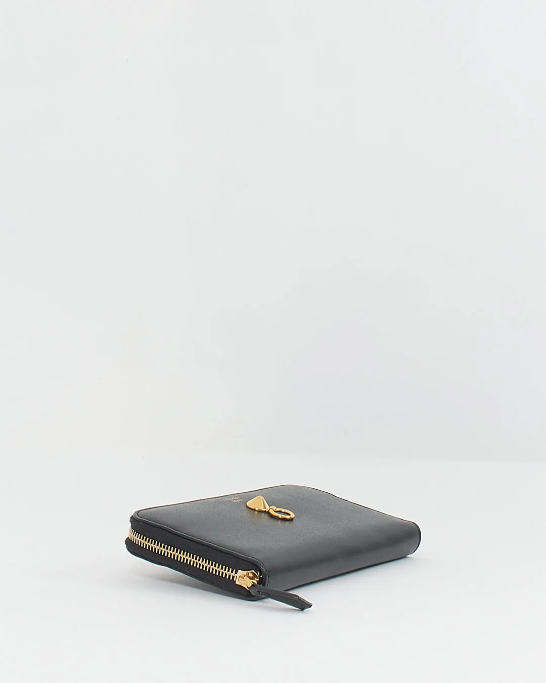 Fendi Black Leather By The Way Zip Around Wallet