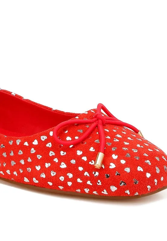 Foil Print Ballerina Flats