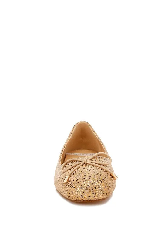 Foil Print Ballerina Flats