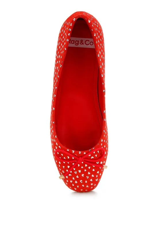 Foil Print Ballerina Flats