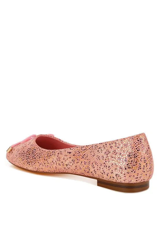 Foil Print Ballerina Flats