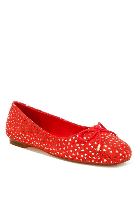 Foil Print Ballerina Flats