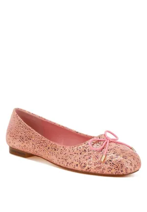 Foil Print Ballerina Flats