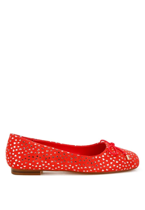 Foil Print Ballerina Flats