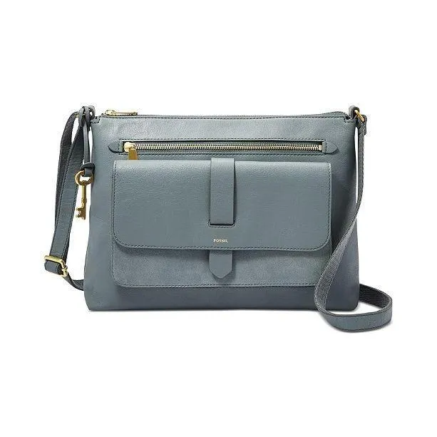 Fossil Kinley Leather & Suede Medium Crossbody