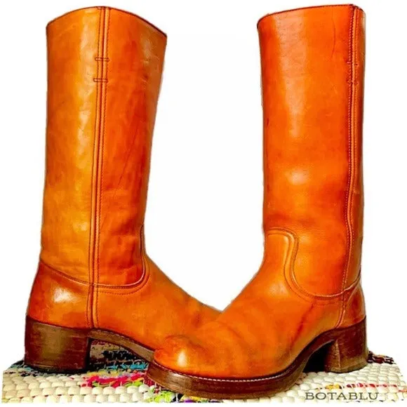 FRYE True Vintage Black Label Campus Sunrise Tall Western Boots