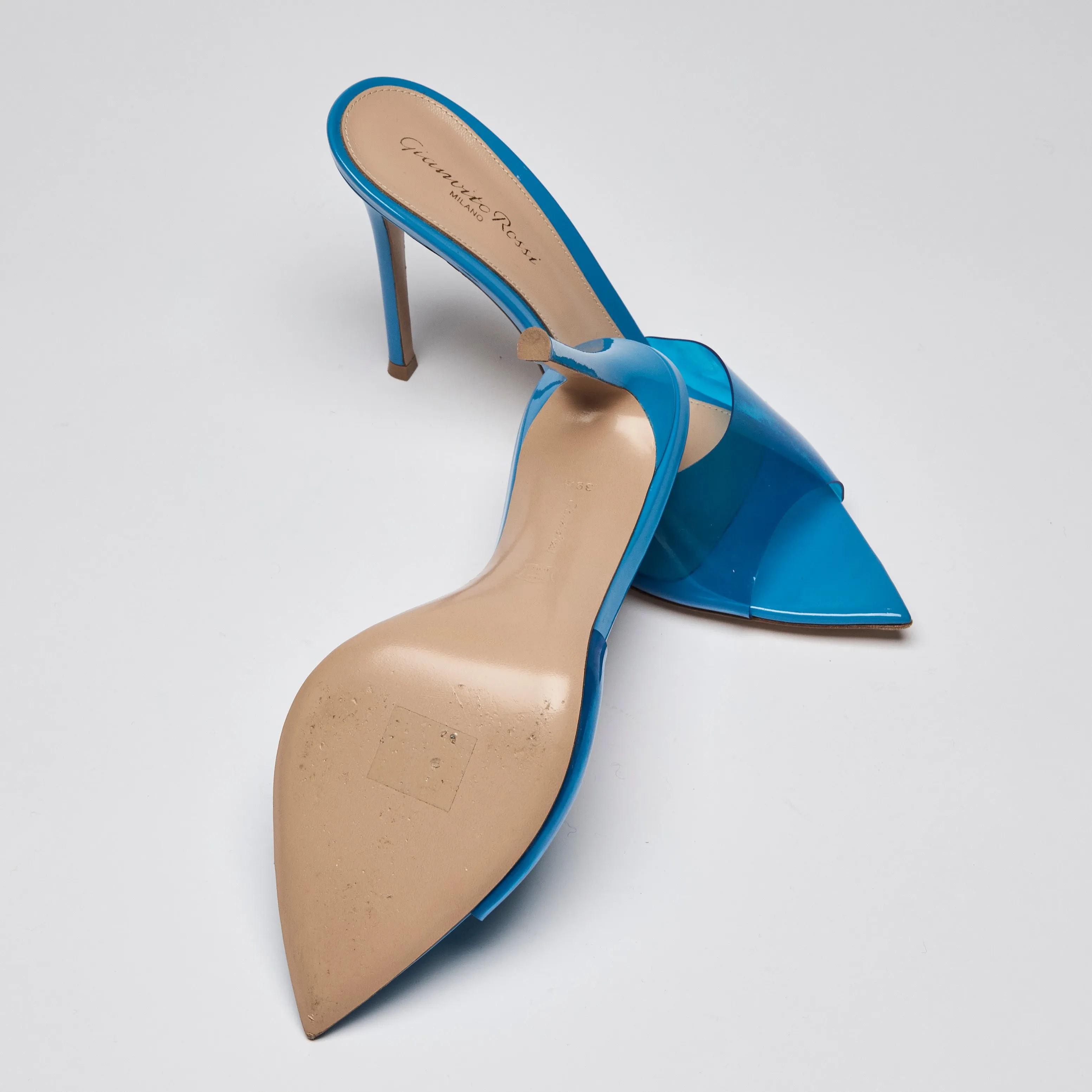 Gianvito Rossi Blue Elle Heels Size 39.5