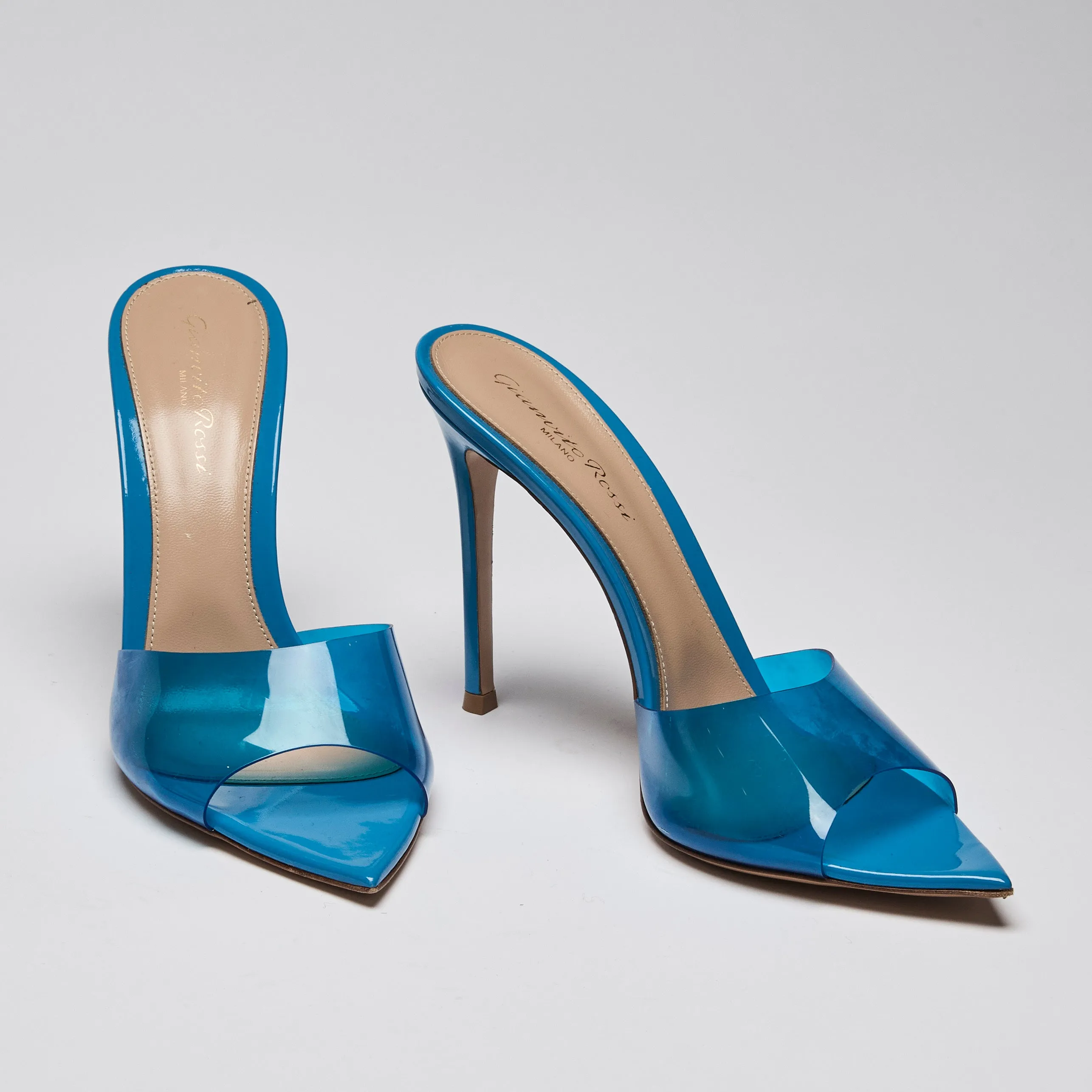 Gianvito Rossi Blue Elle Heels Size 39.5