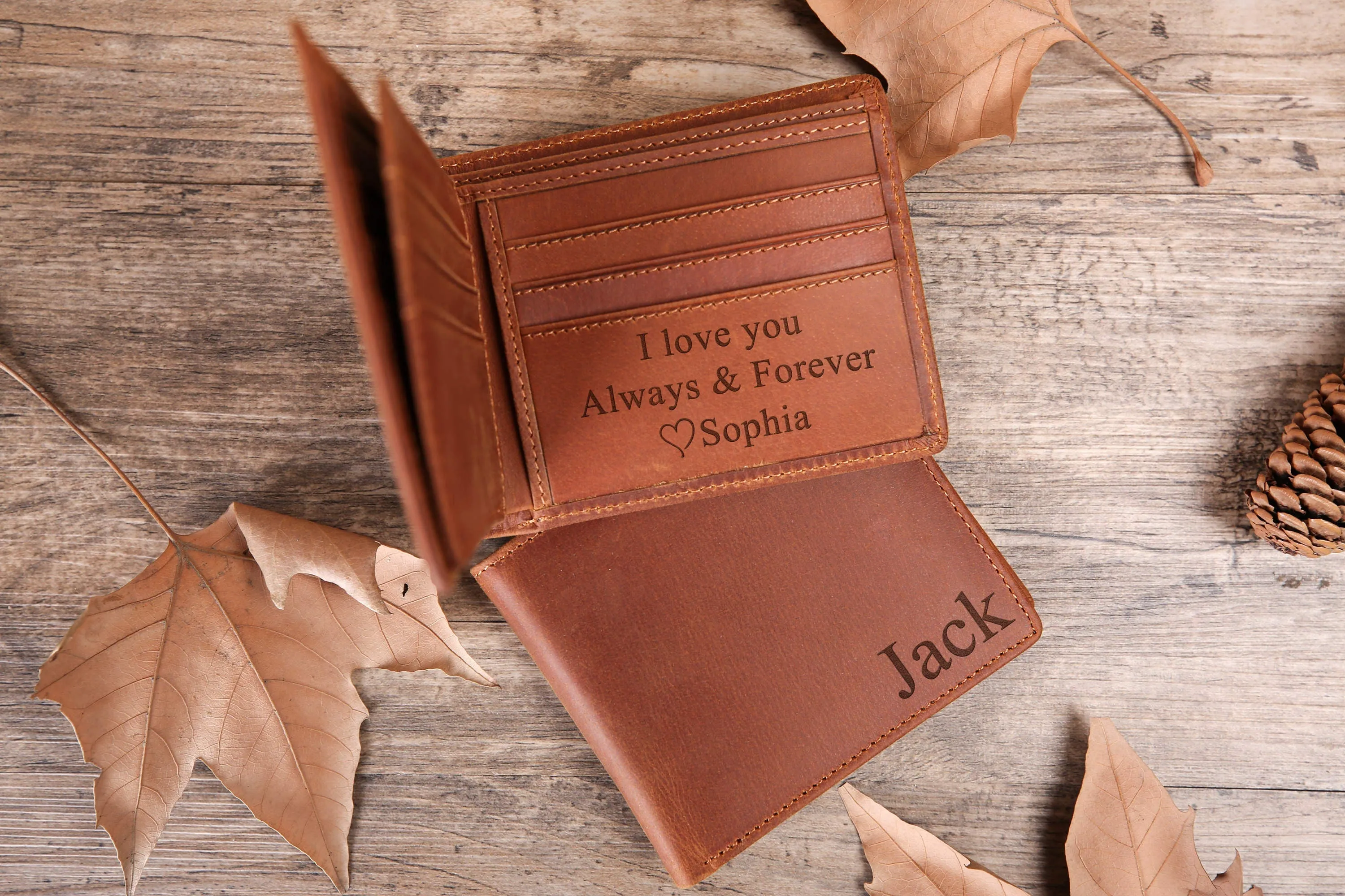 Gift for boyfriend, Personalized Mens Wallet, Gifts for him, Valentine's Day gift, wallet for my man, Genuine Leather, gift for husband