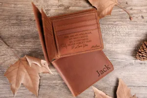 Gift for boyfriend, Personalized Mens Wallet, Gifts for him, Valentine's Day gift, wallet for my man, Genuine Leather, gift for husband