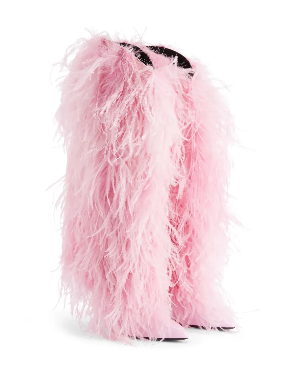 Giuseppe Zanotti Xylia 105mm feather-trim boots