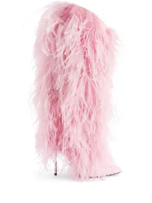 Giuseppe Zanotti Xylia 105mm feather-trim boots