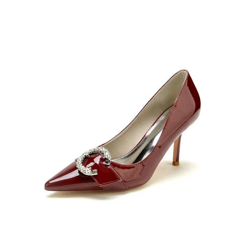Glitter Crystal Pointed Toe Wedding High Heels