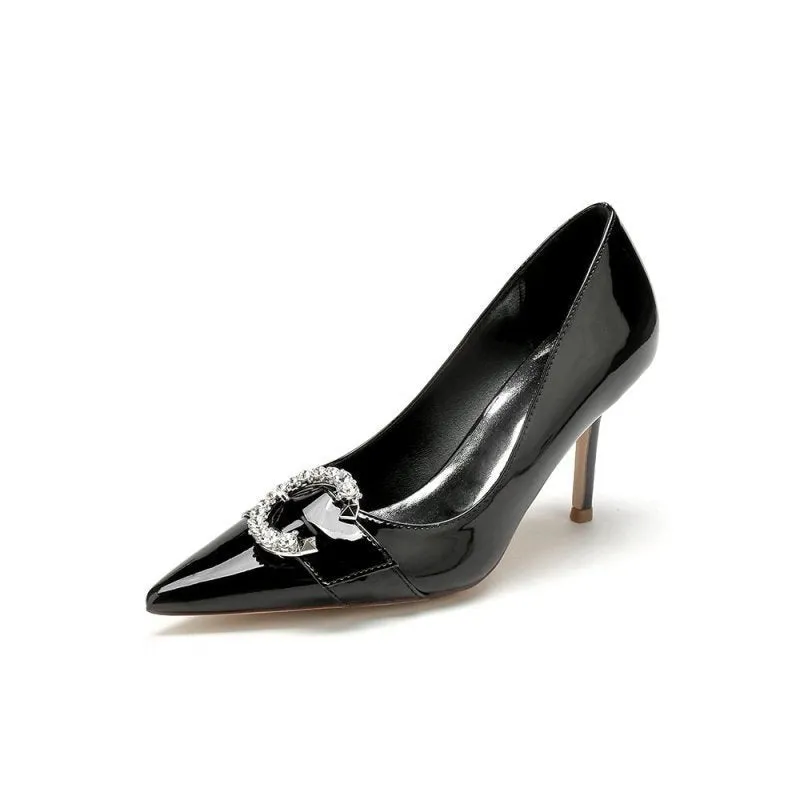 Glitter Crystal Pointed Toe Wedding High Heels