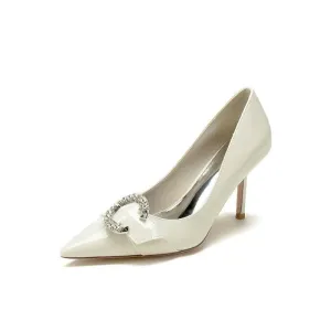 Glitter Crystal Pointed Toe Wedding High Heels