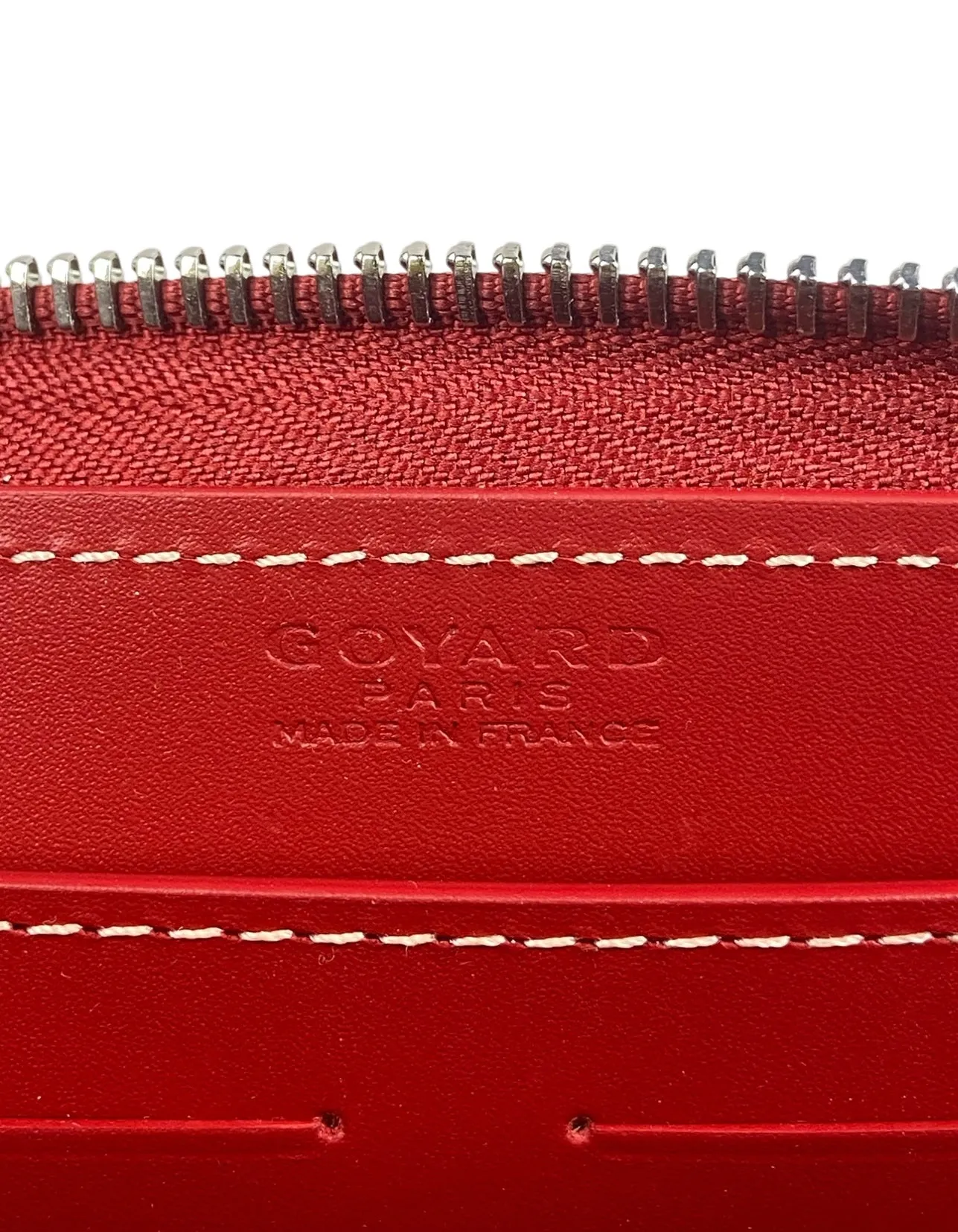 Goyard Goyardine Red Matignon GM Wallet