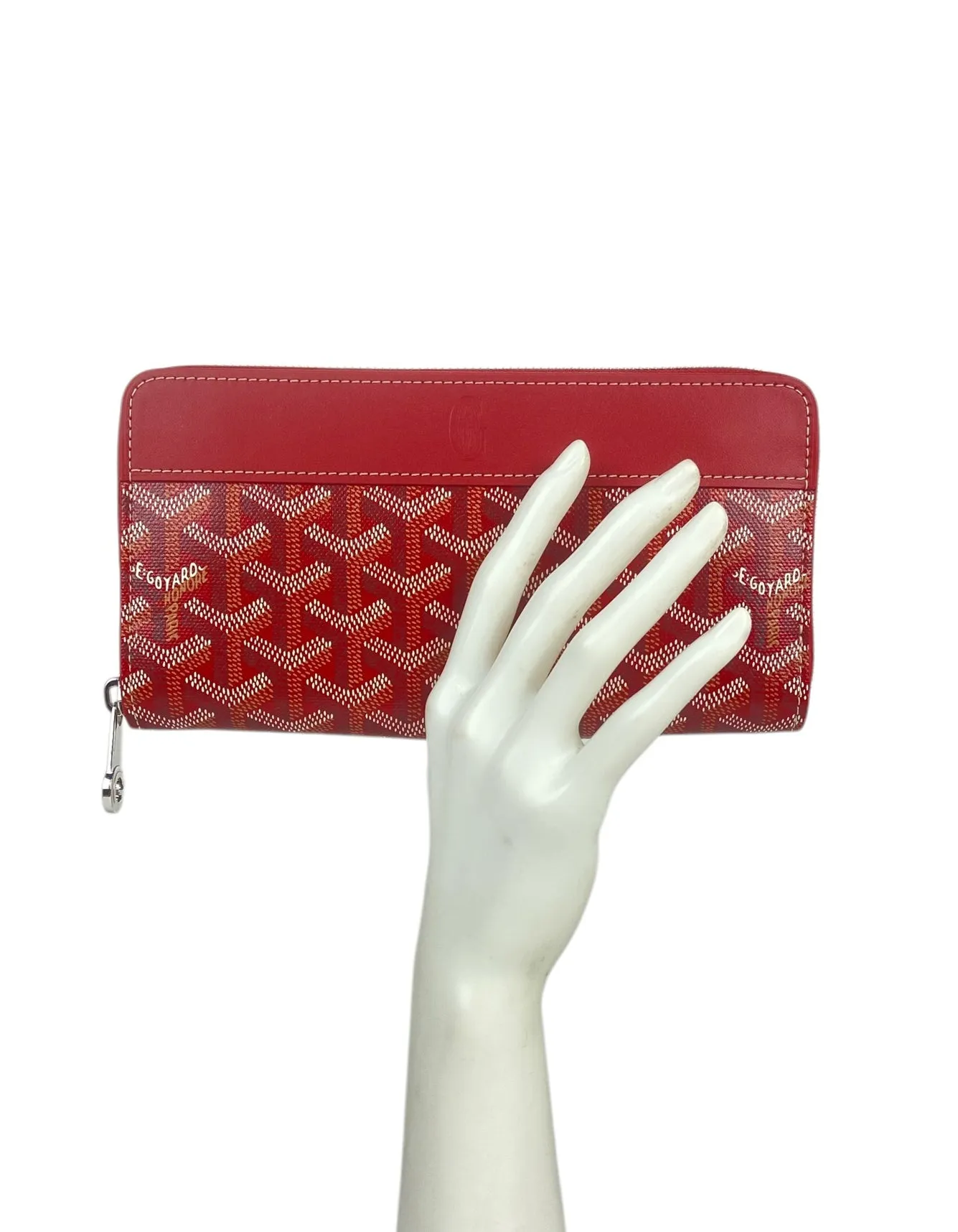 Goyard Goyardine Red Matignon GM Wallet