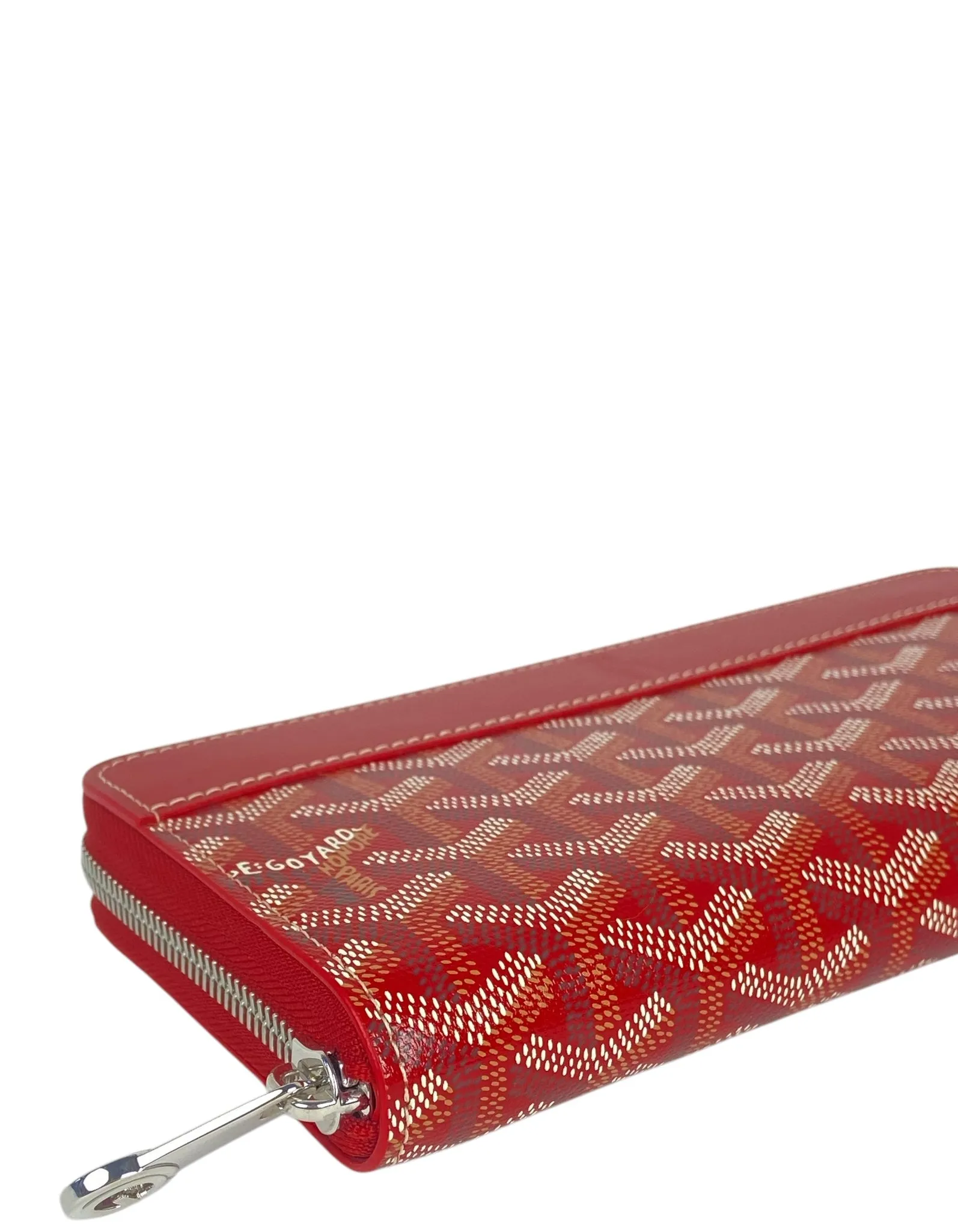 Goyard Goyardine Red Matignon GM Wallet