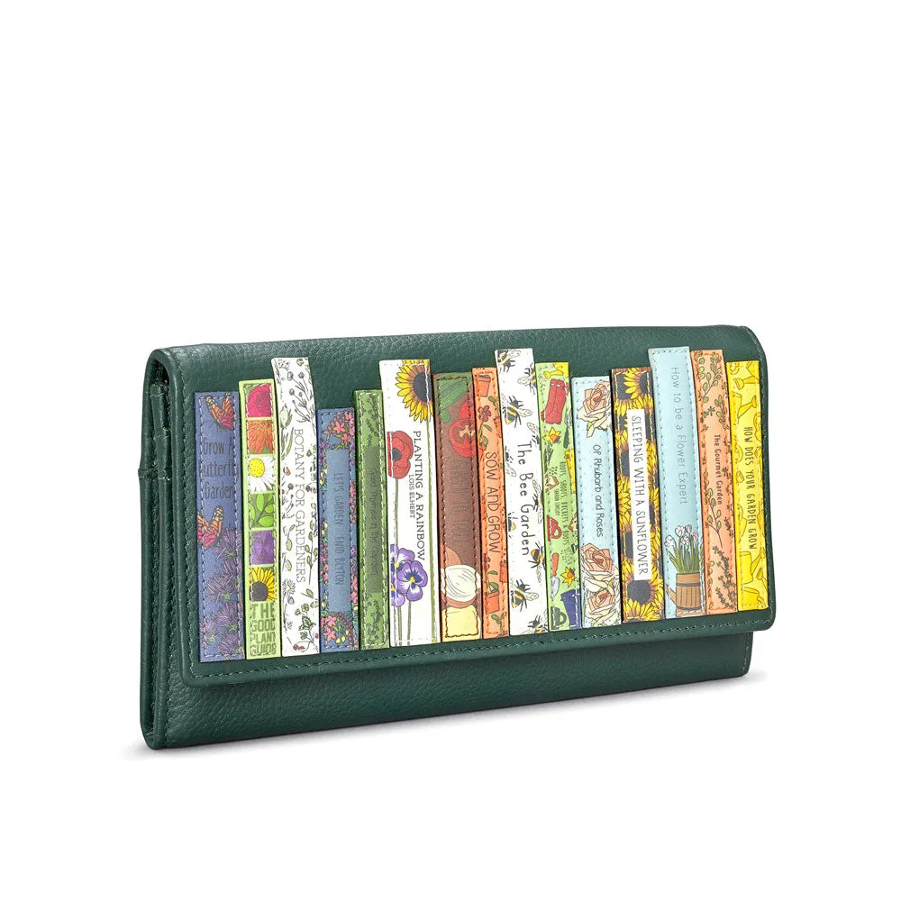 Green Book Flap over leather purse
