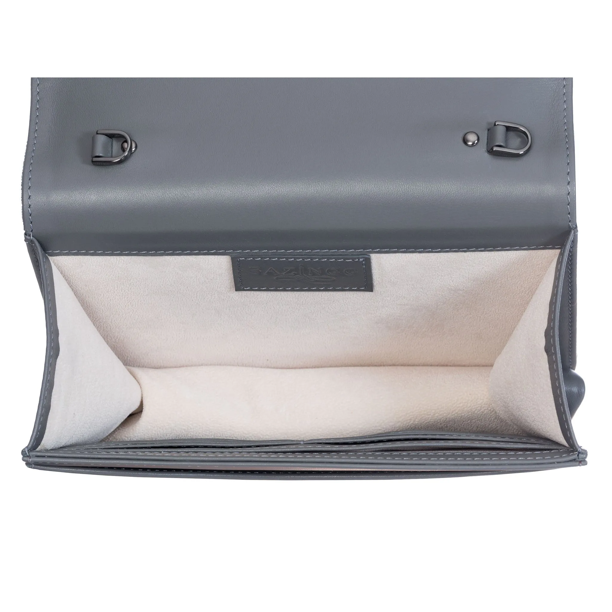 Grey Stingray Leather Clutch