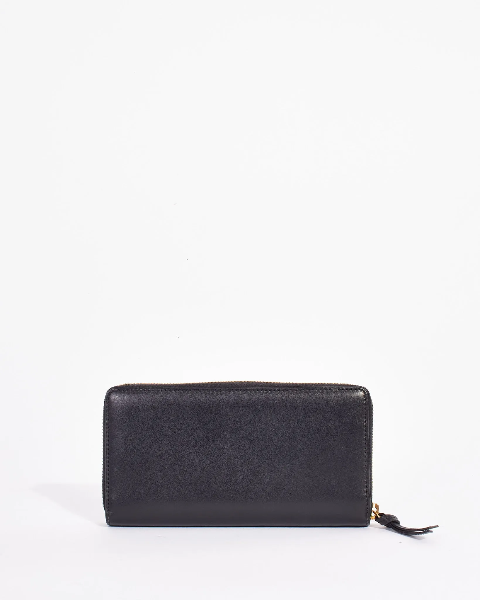 Gucci Black Calfskin GG Embossed Zip Around Wallet