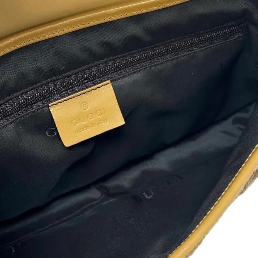 Gucci Brown Calf Hair Jackie Bag