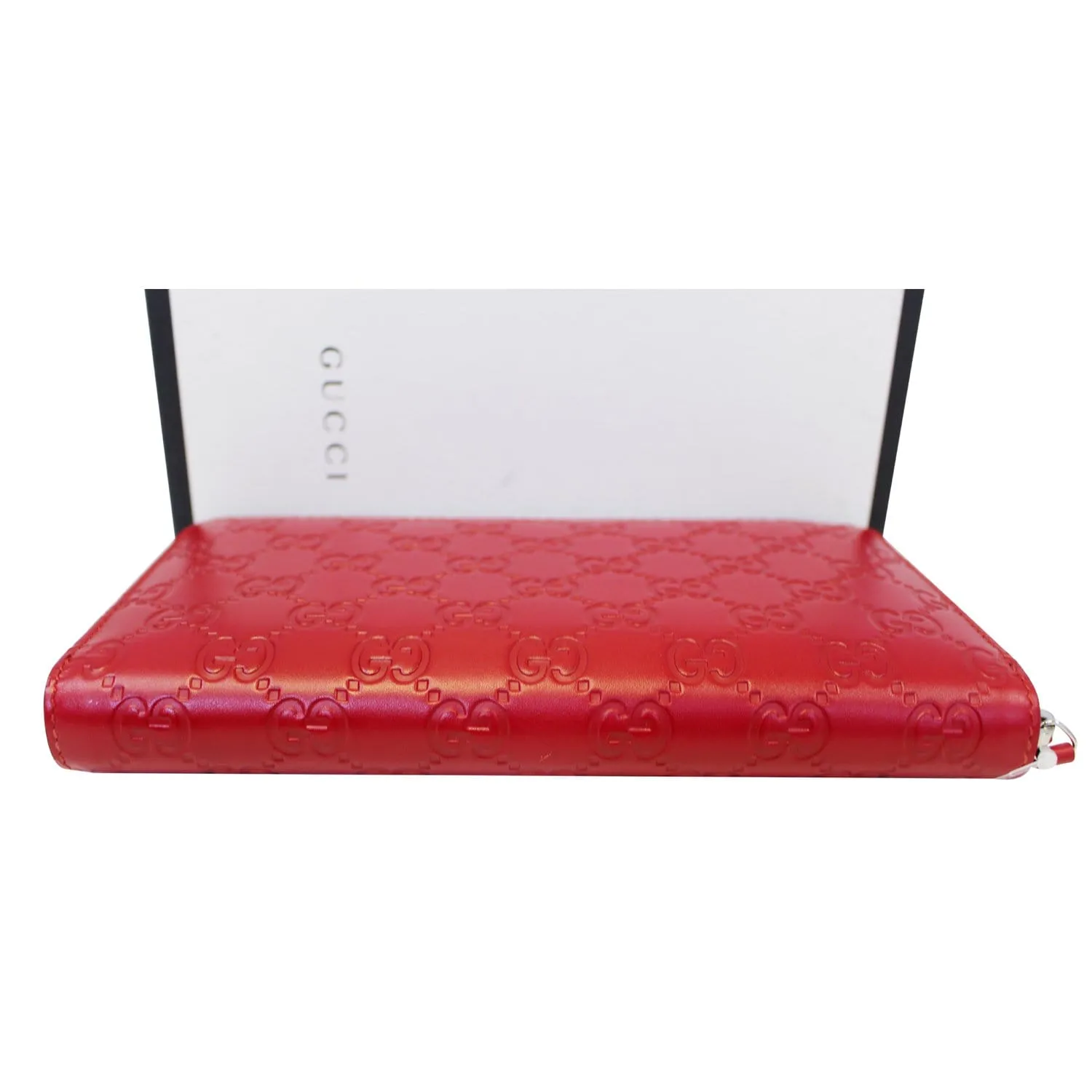 GUCCI Signature Continental Guccissima Zip-around Wallet