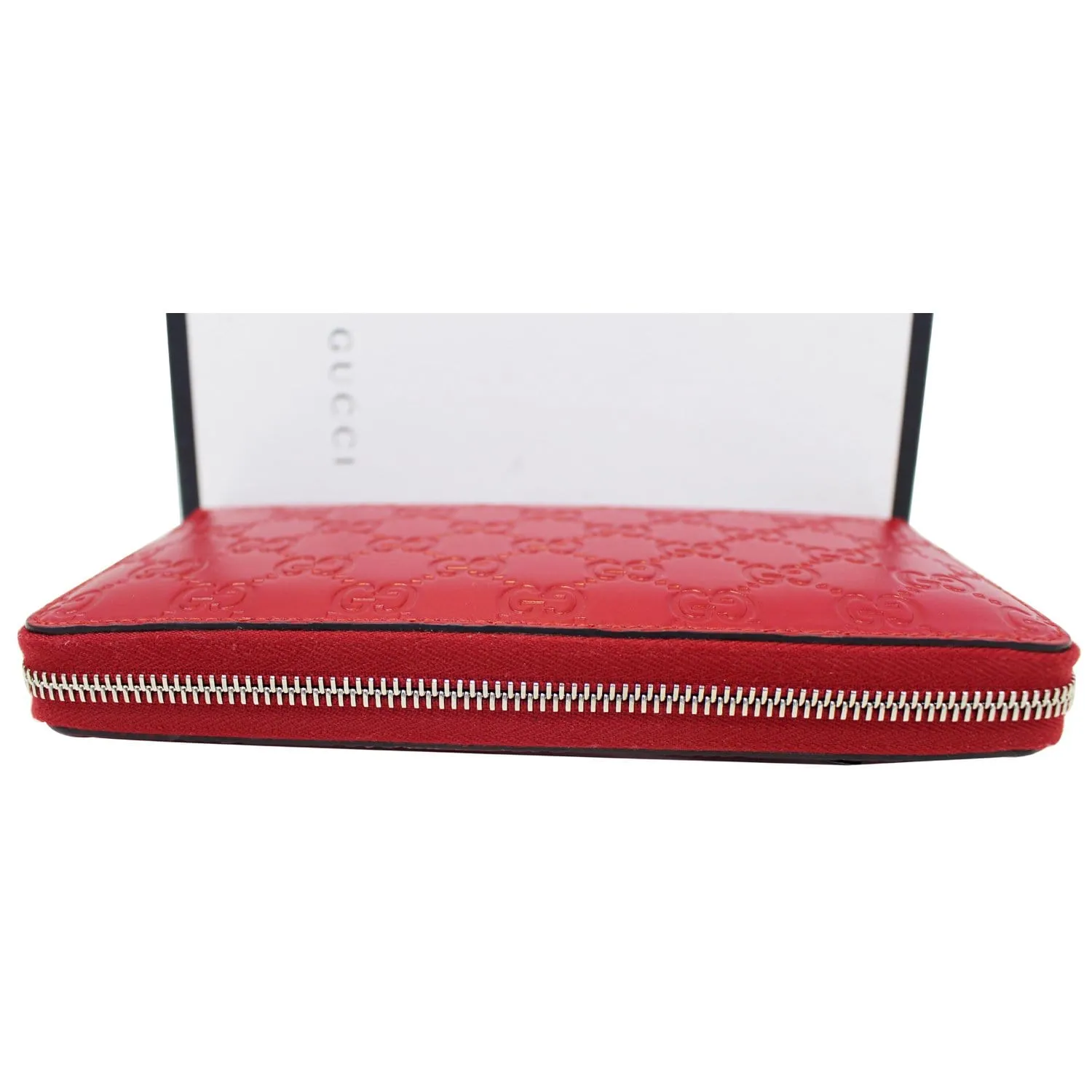 GUCCI Signature Continental Guccissima Zip-around Wallet