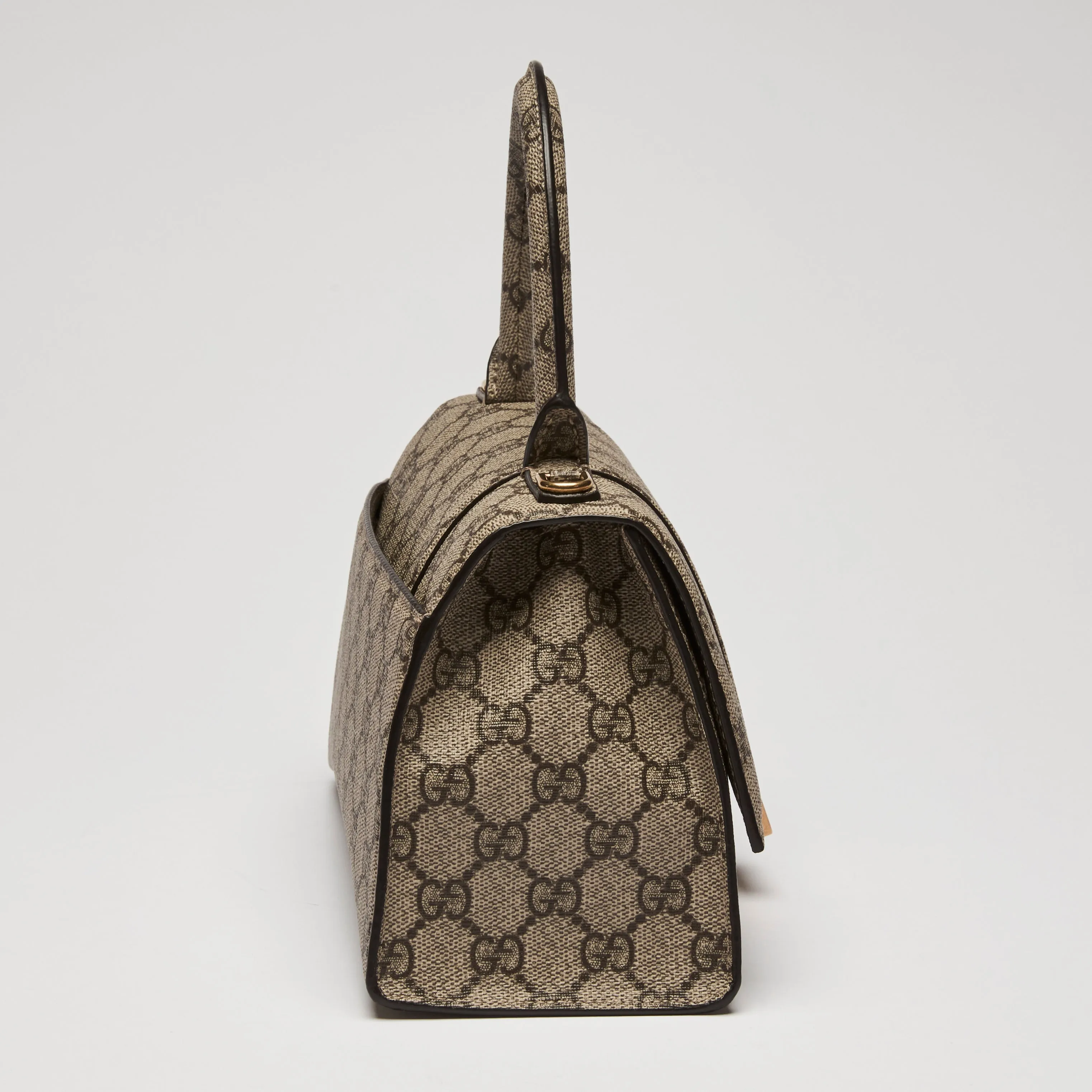 Gucci x Balenciaga Coated Monogram Canvas The Hacker Project Hour Glass Top Handle Hand Bag