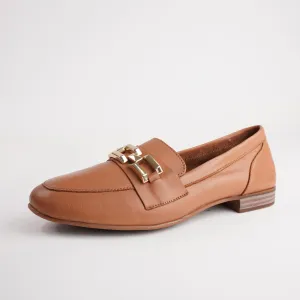 Gyor Tan Leather Loafers