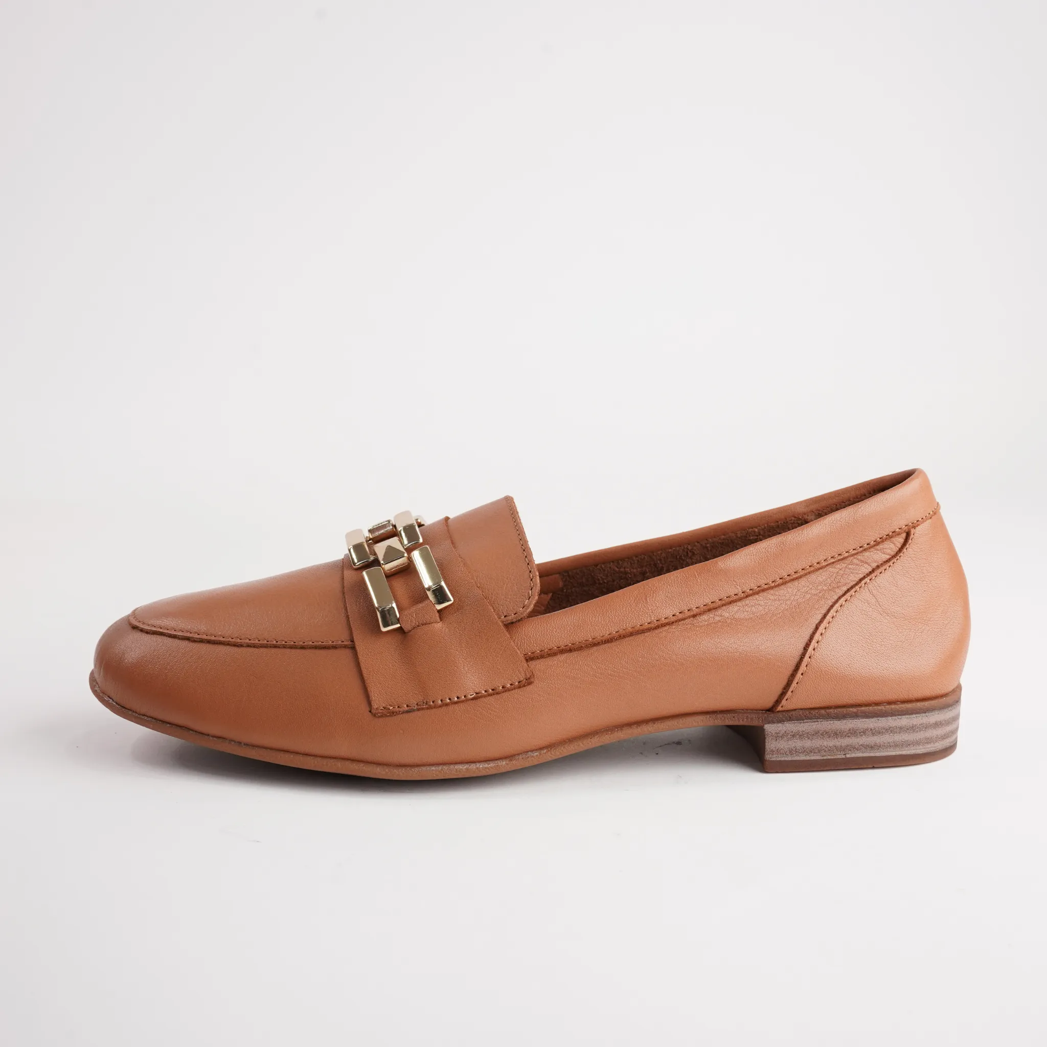 Gyor Tan Leather Loafers