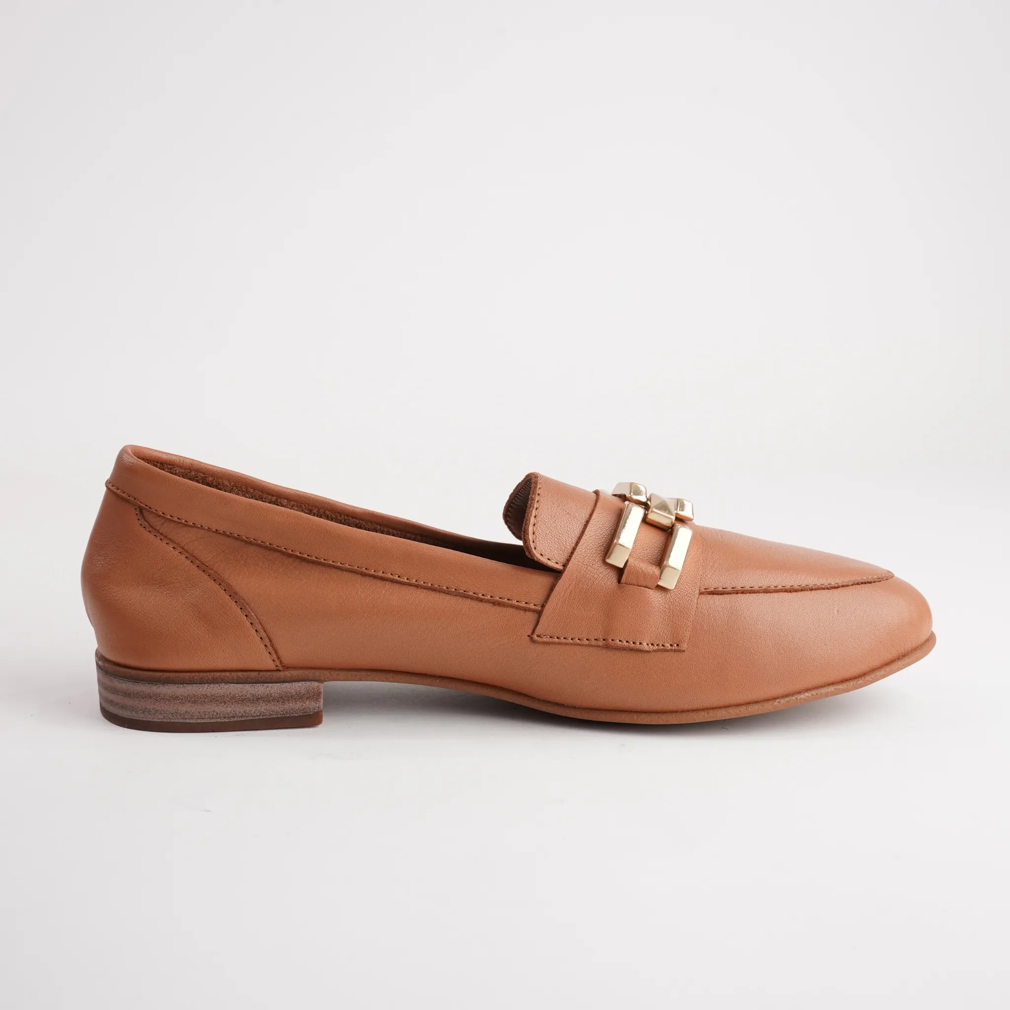 Gyor Tan Leather Loafers