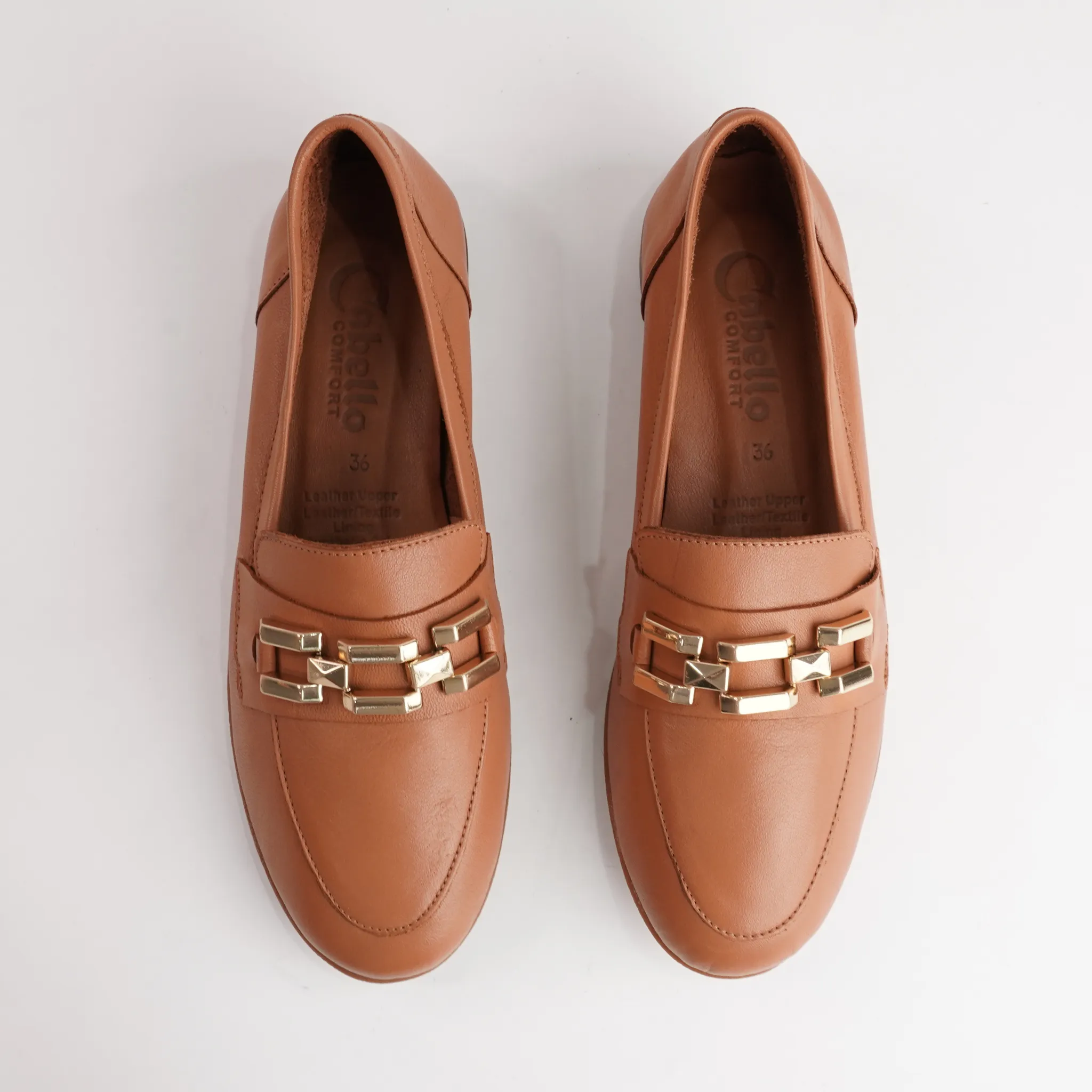 Gyor Tan Leather Loafers