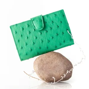 Handmade Mel Genuine Ostrich Wallet with Tab