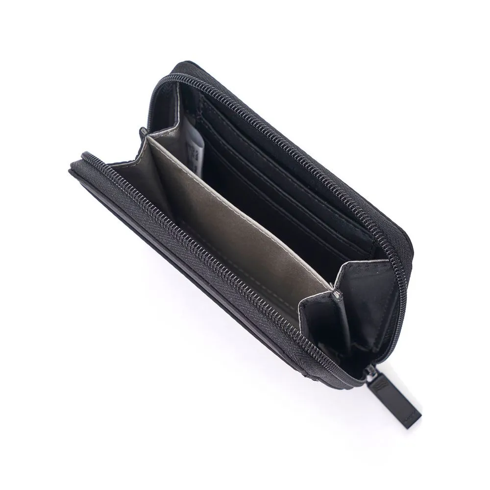 Hedgren Follis Krona Zip Around Wallet 12.5Cm Black Blacksize 12.5Cm