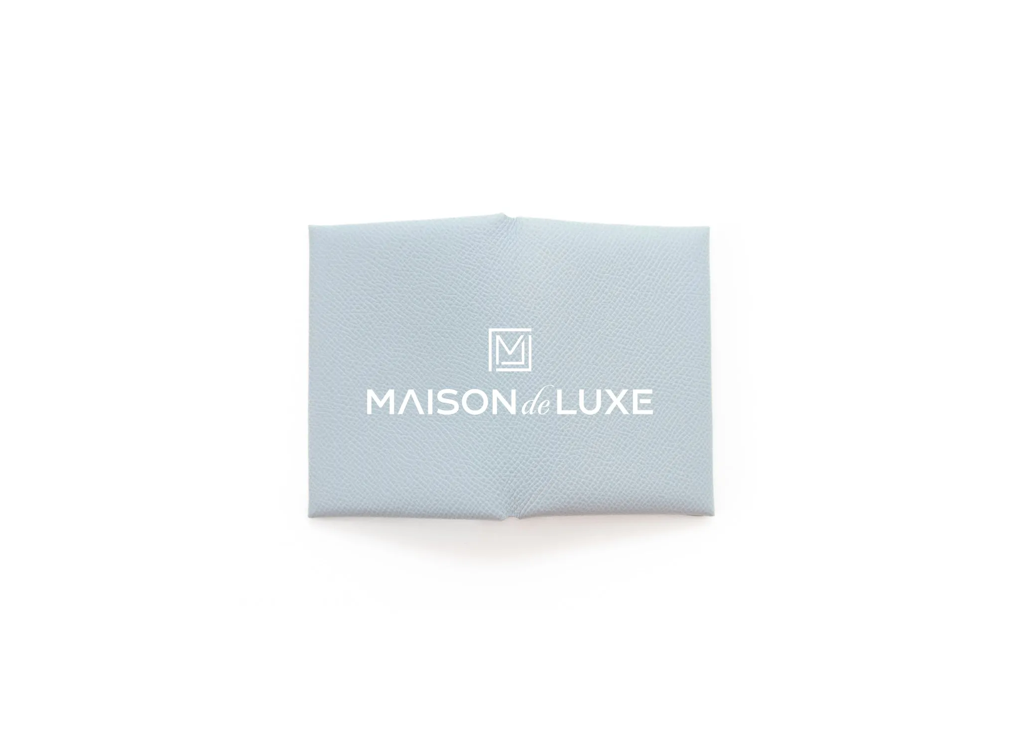 Hermes Calvi Duo Card Case Blue Glacier Epsom