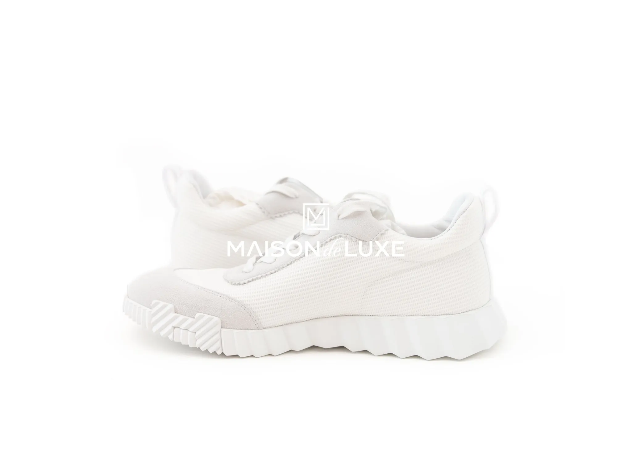 Hermes Men's White Bouncing 43 Sneaker
